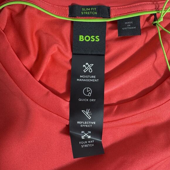 Hugo Boss Tee Active Men's X-Large Red Slim Fit Stretch - Picture 5 of 10